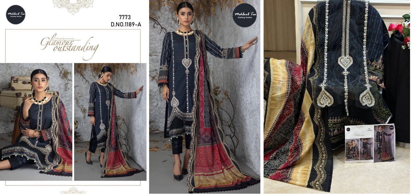 1189-A Mehboob Tex Pakistani Salwar Suits