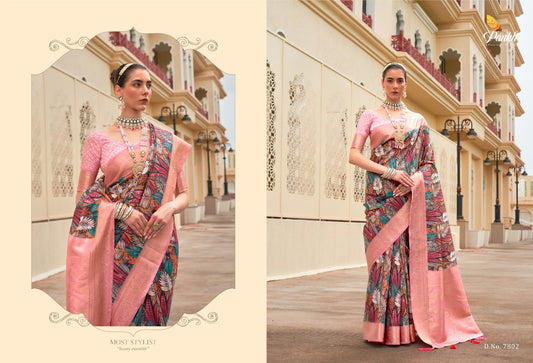 7802 Mohini Pankh Sarees