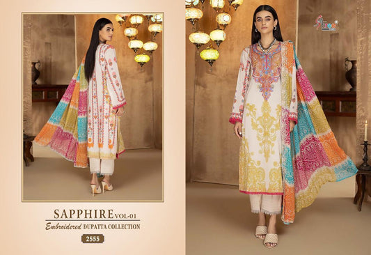 2555 Sapphire Vol 1 Shree Fabs Printed Pakistani Salwar Suits