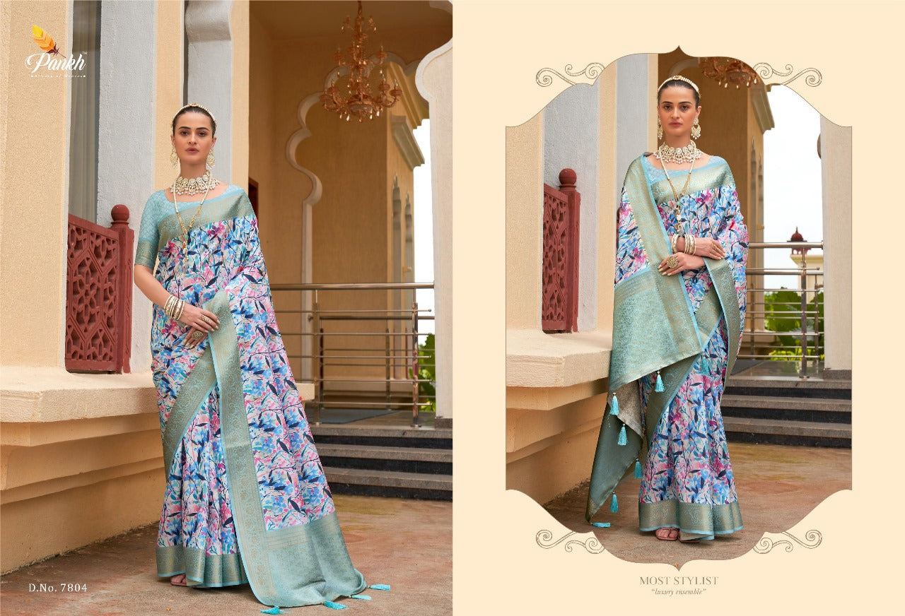7804 Mohini Pankh Sarees