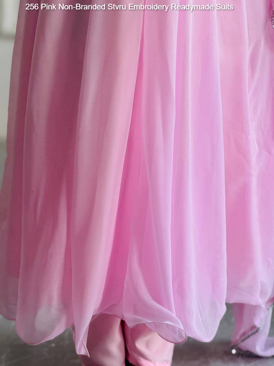 256 Pink Non-Branded Stvru Embroidery Readymade Suits