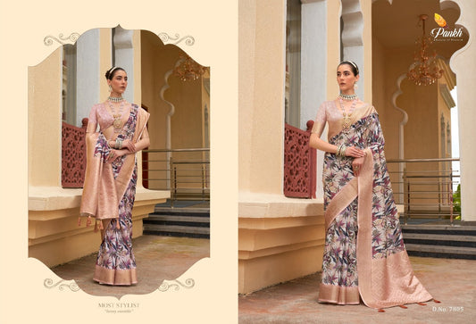 7805 Mohini Pankh Sarees
