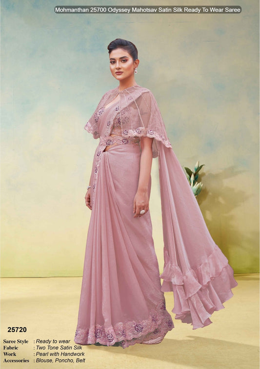 25720 Mohmanthan 25700 Odyssey Mahotsav Satin Silk Ready To Wear Saree