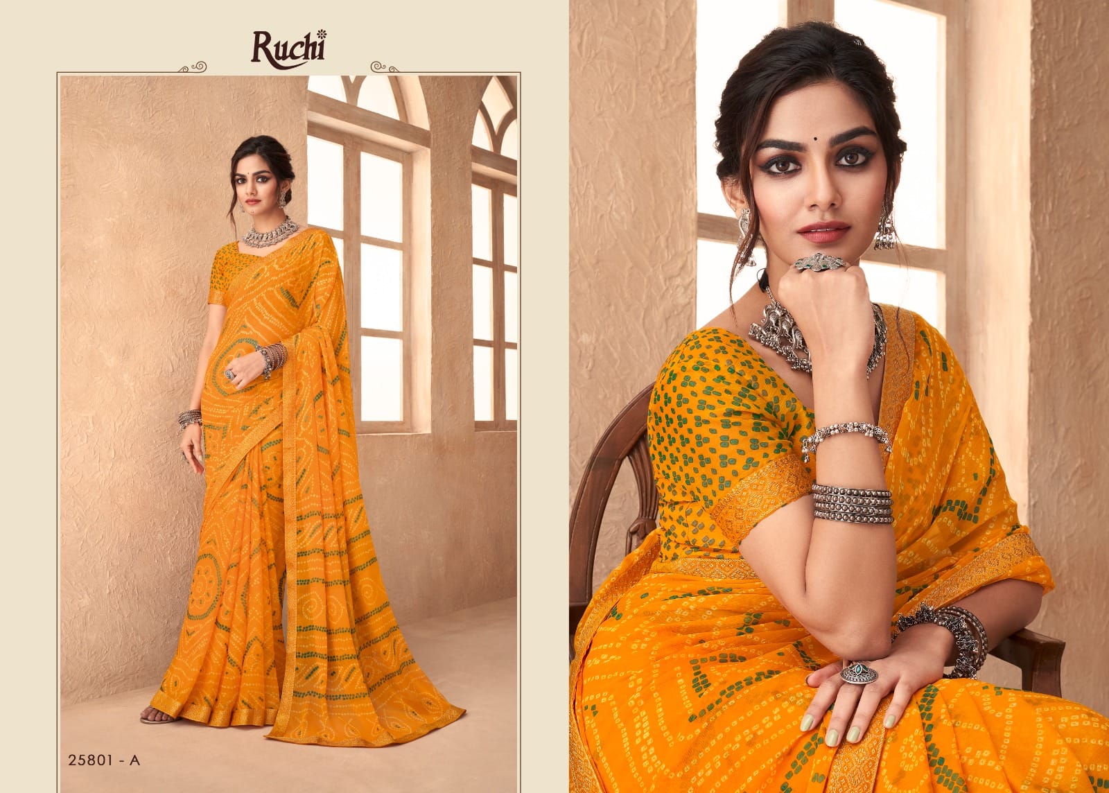 25801-A Simayaa Ruchi Chiffon Sarees