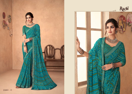 25801-C Simayaa Ruchi Chiffon Sarees