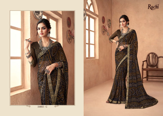 25802-C Simayaa Ruchi Chiffon Sarees
