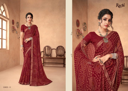 25803-D Simayaa Ruchi Chiffon Sarees
