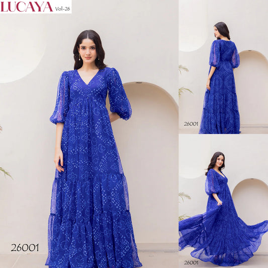 26001 Vol 26 Lucaya Faux Georgette One Piece Gown