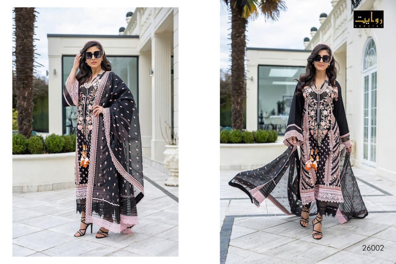 26002 Rawayat Pure Cotton Pakistani Salwar Suits