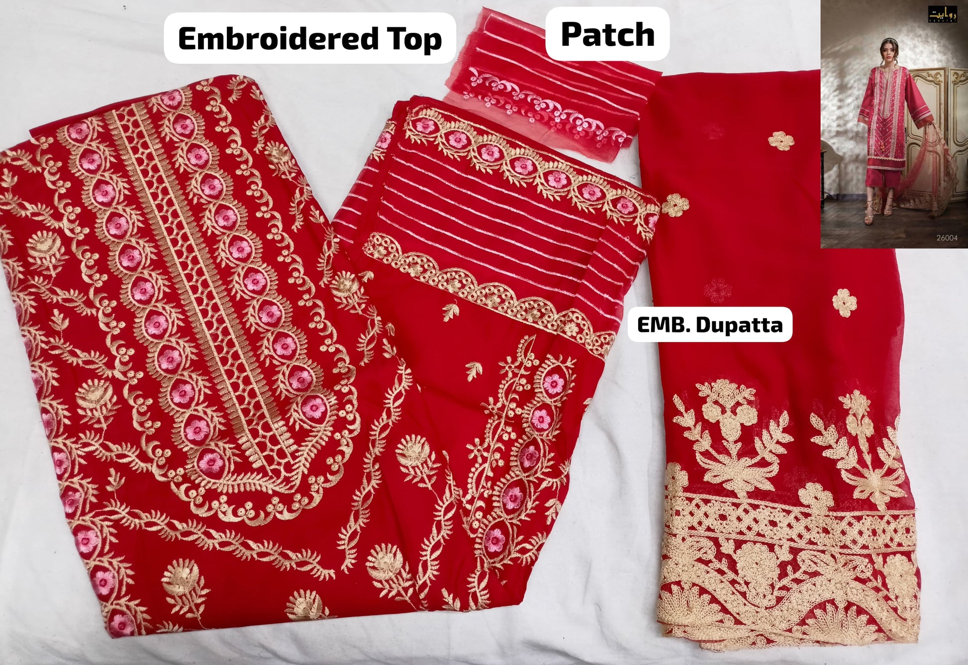 26004 Rawayat Pure Cotton Pakistani Salwar Suits