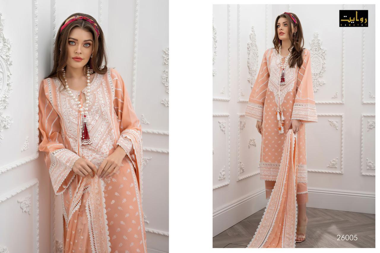 26005 Rawayat Pure Cotton Pakistani Salwar Suits