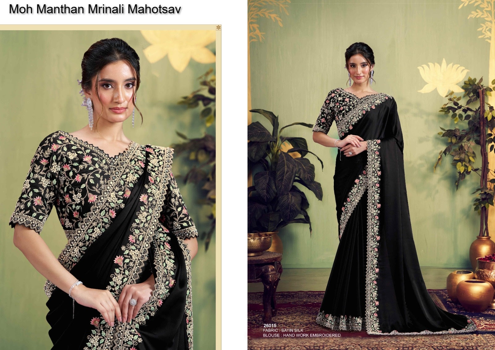 26015 Moh Manthan Mrinali Mahotsav Satin Silk Sarees