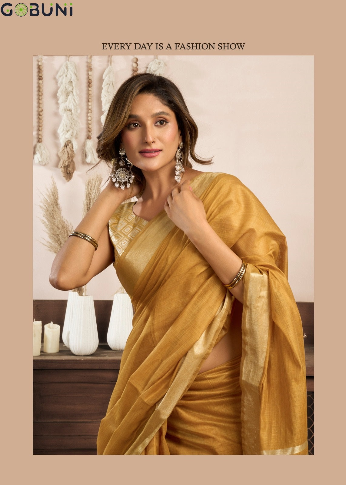 2605 Srividya Gobuni Khadi Cotton Sarees