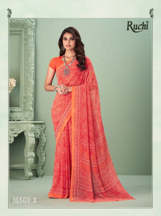 16503-A Raga Georgette Vol 1 Ruchi Sarees