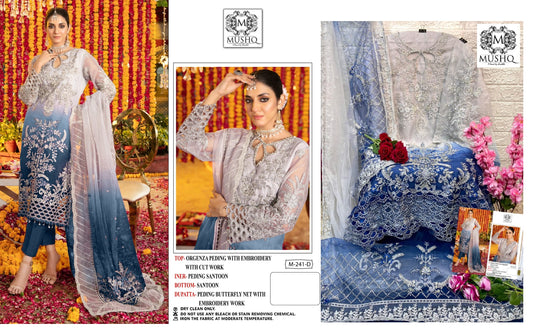 M-241-D Mushq Pakistani Salwar Suits