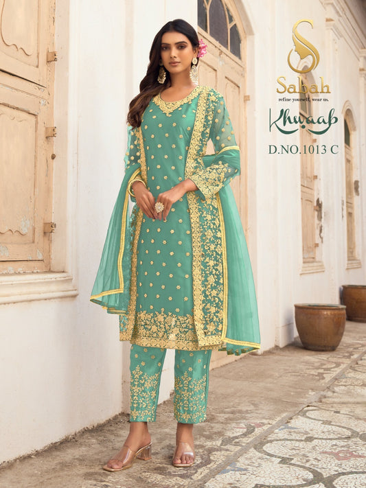 1013C Khwaab Sabah Unstitched Suits