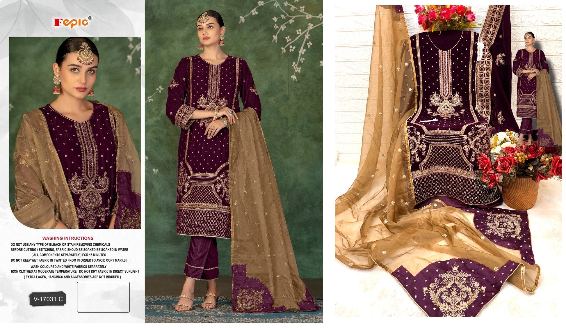 V 17031C Fepic Pakistani Salwar Suits