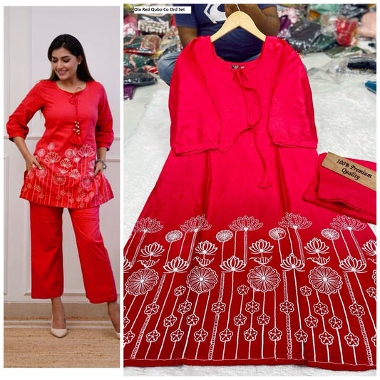 Ola Red Qubo Co Ord Set