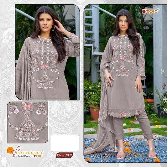 873C Crafted Needle Pakistani Readymade Suits