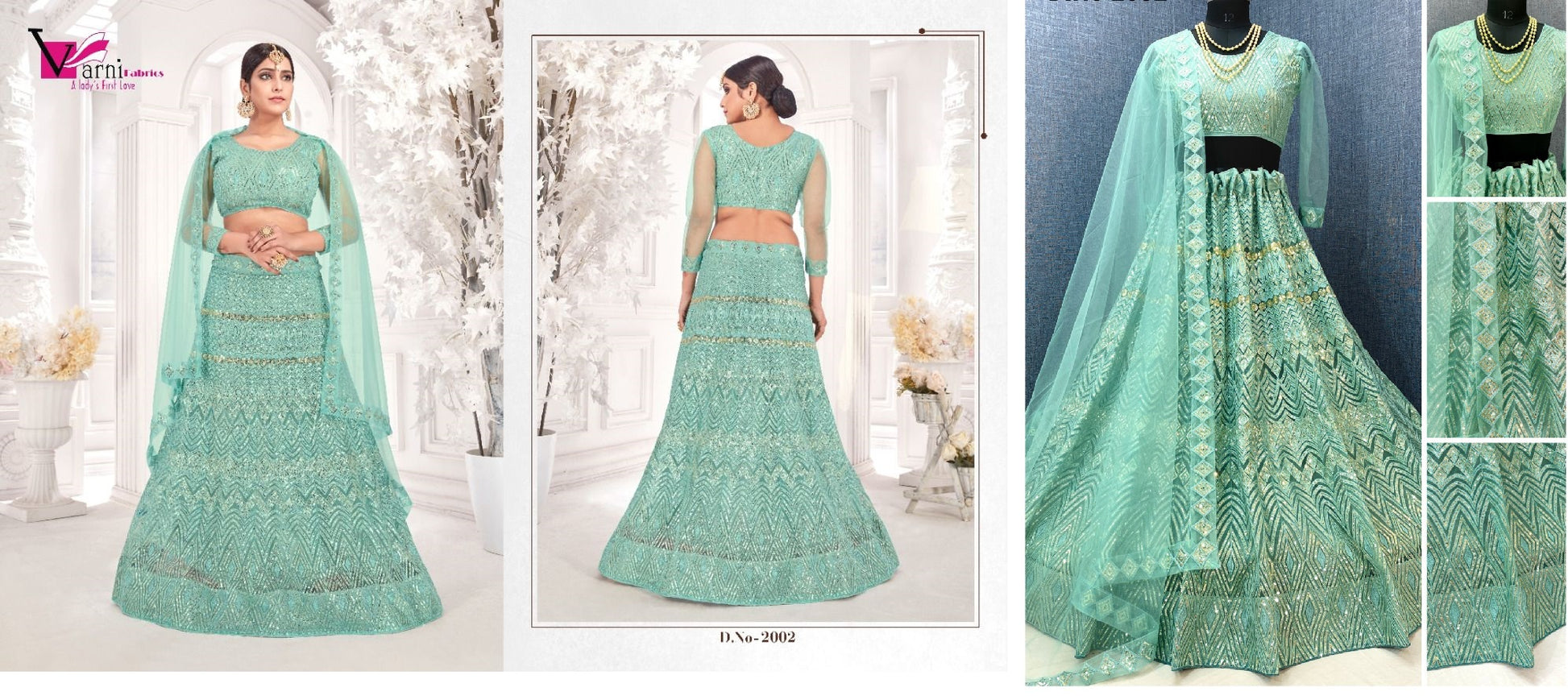 2002 Zeeya Nasrin Varni Fabrics Lehenga Choli