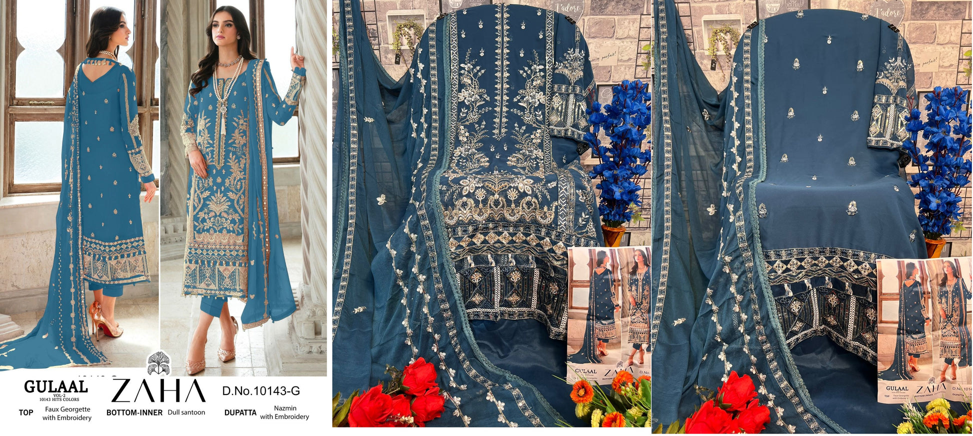 10143G Zaha Pakistani Salwar Suits