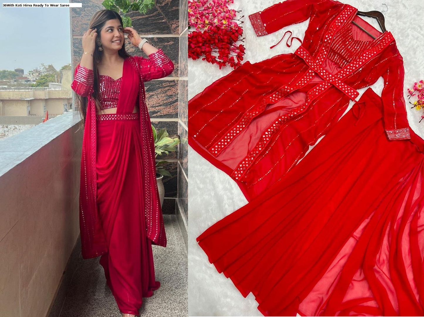 36With Koti Hirva Ready To Wear Saree