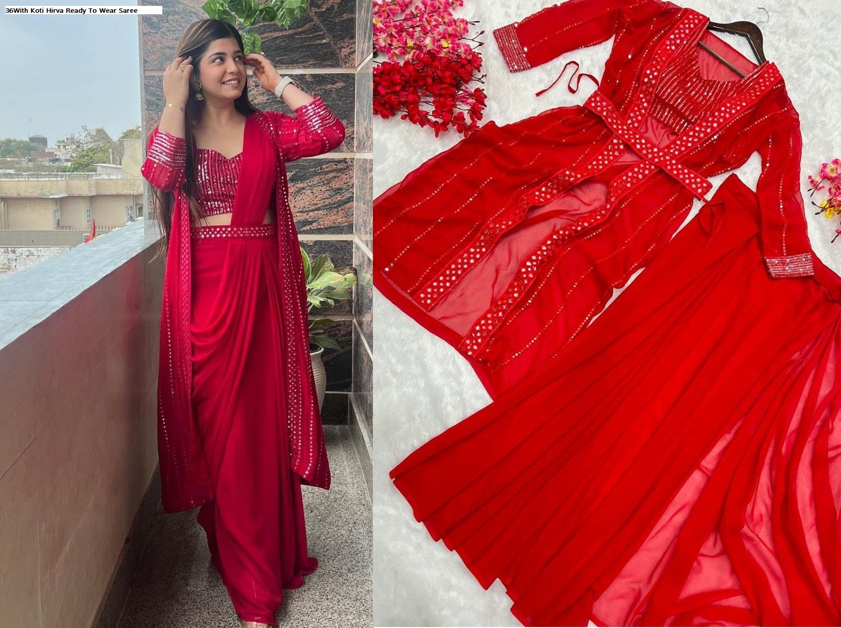 36With Koti Hirva Ready To Wear Saree