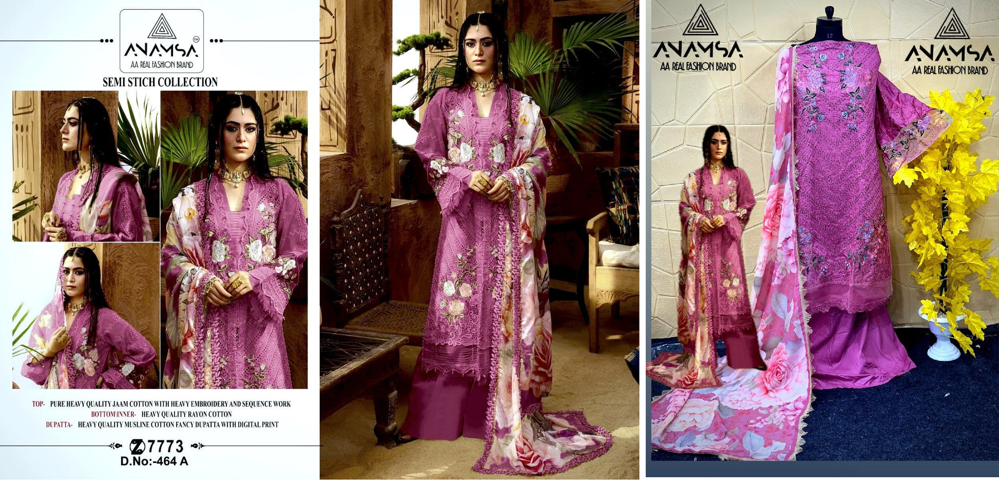 464A Anamsa Pakistani Salwar Suits