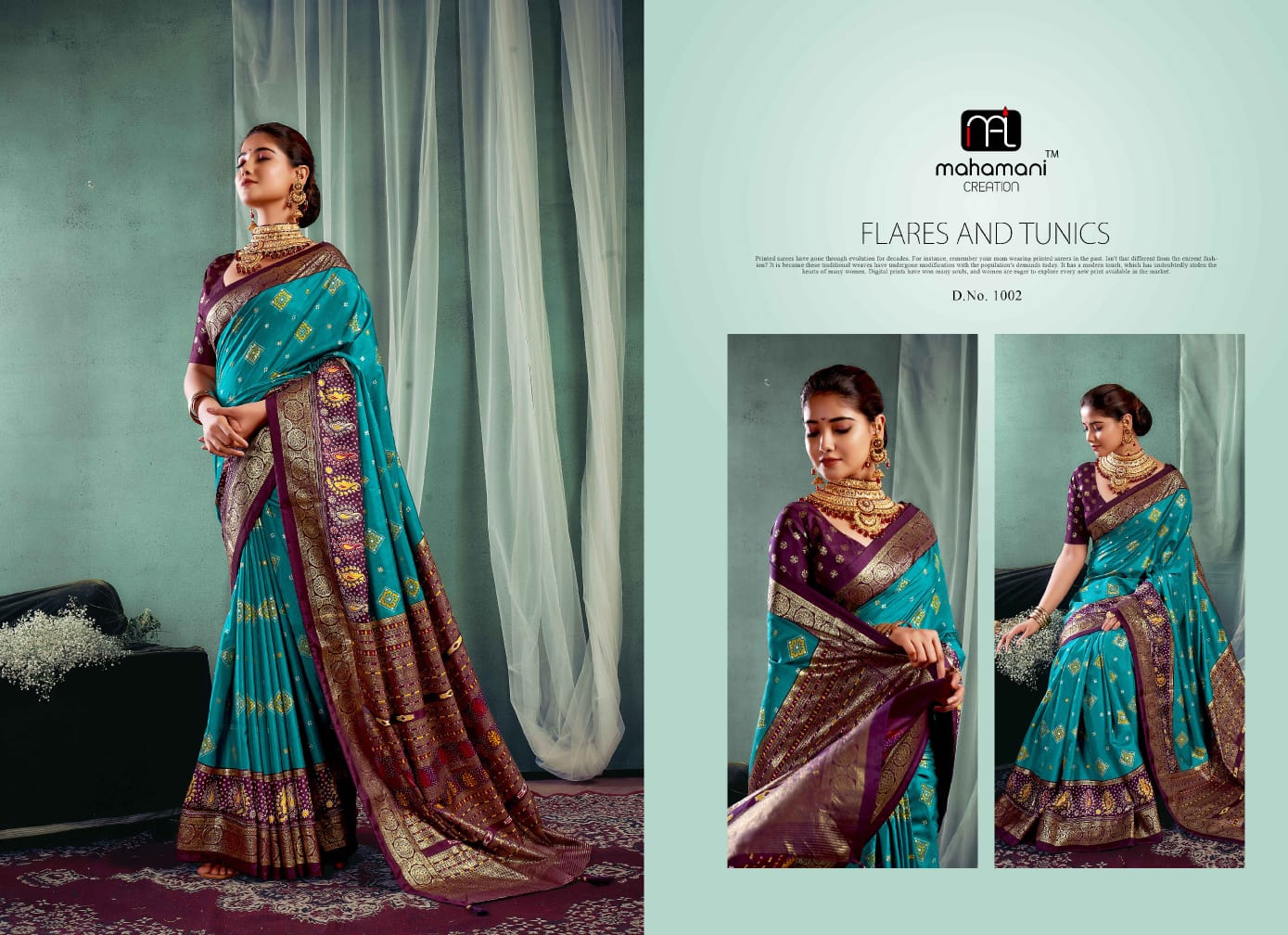 1002 Rajeshwari Mahamani Creation Sarees