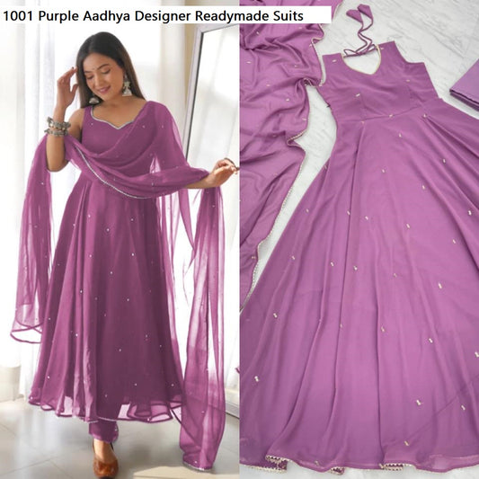 1001Purple Aadhya Designer Readymade Suits