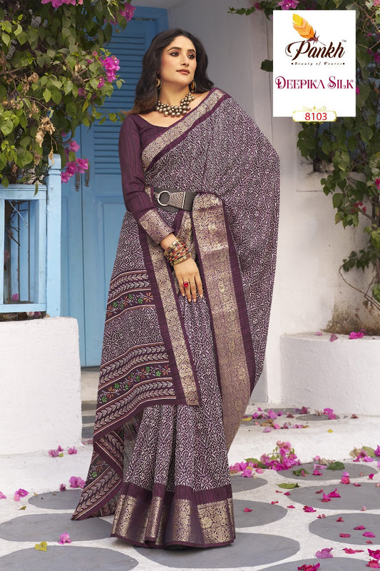 8103 Deepika Silk Pankh Sarees