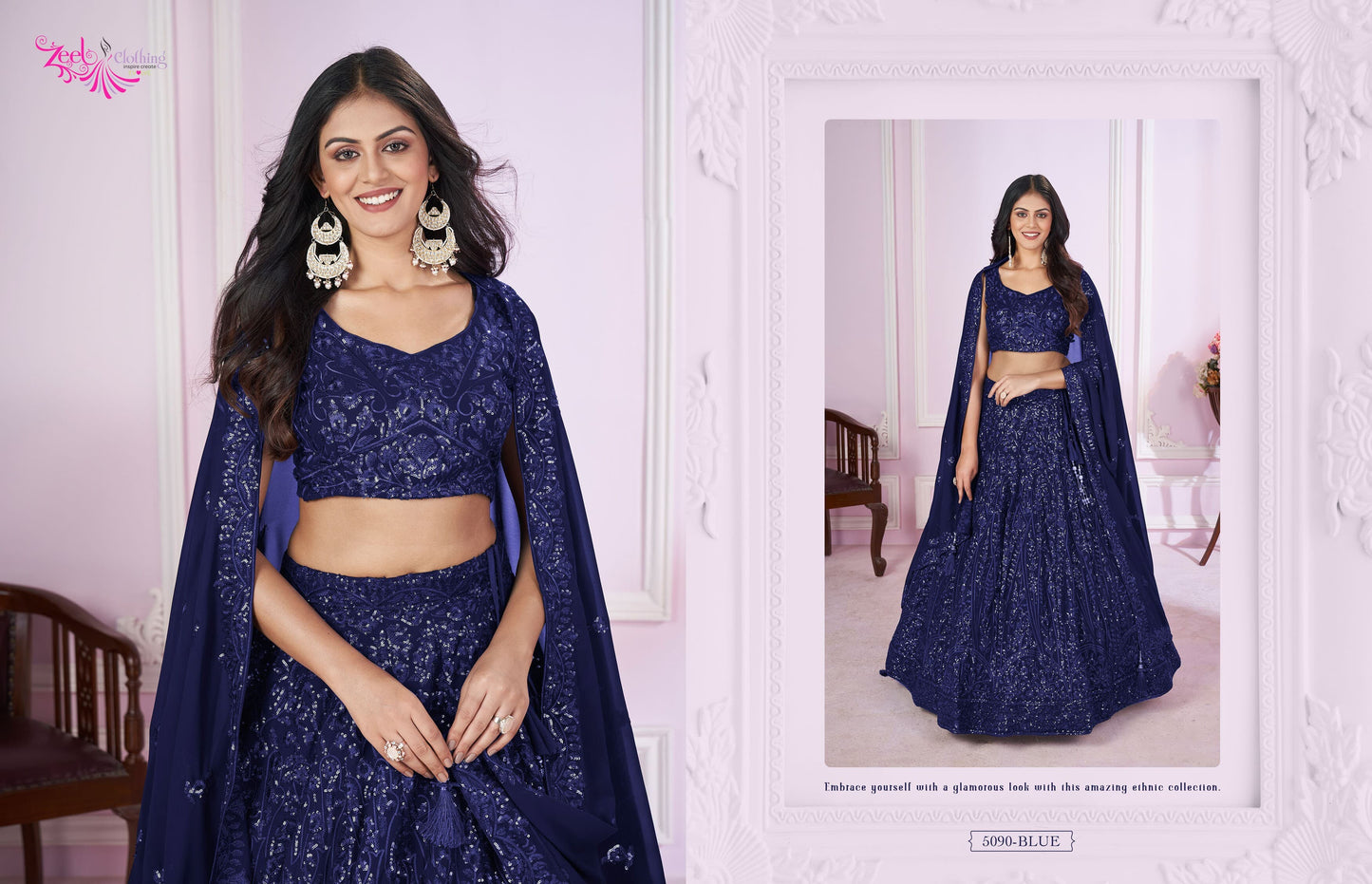 5090Blue Vamika Zeel Lehenga Choli