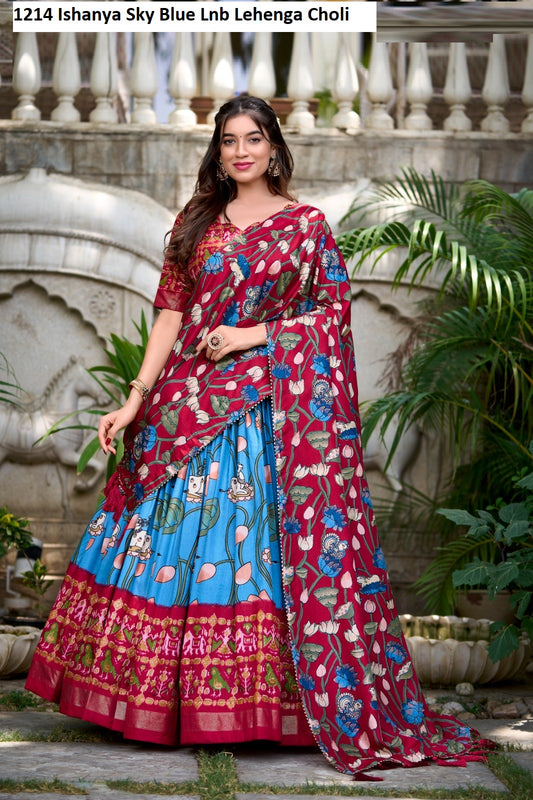1214 Ishanya Sky Blue Lnb Lehenga Choli