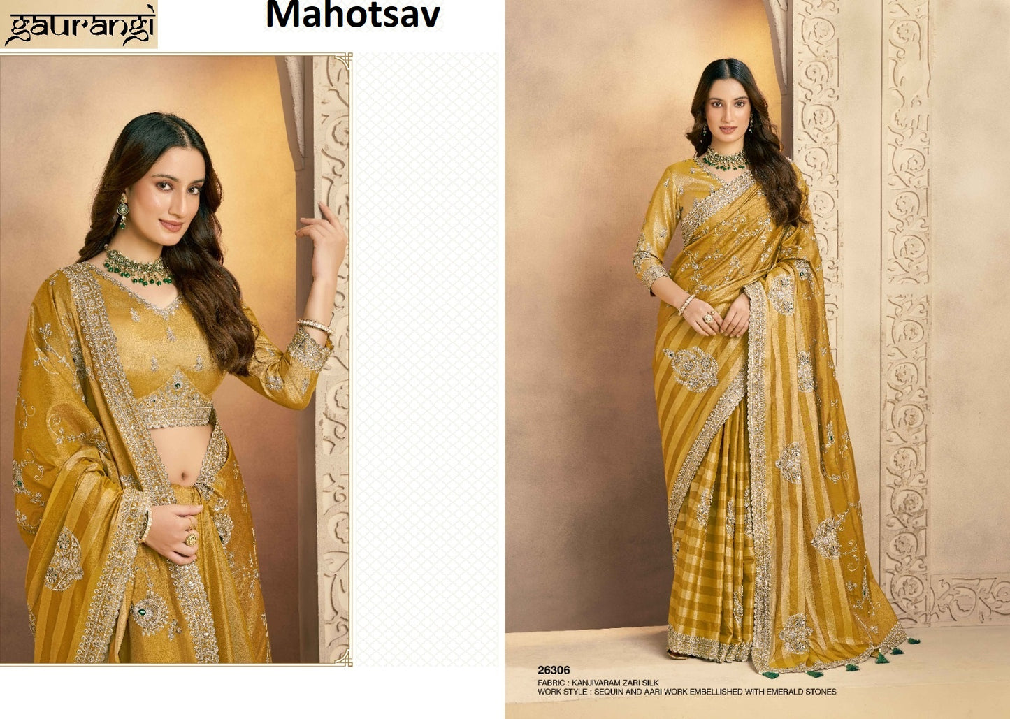 26306 Mohmanthan Gaurangi Mahotsav Kanjivaram Silk Sarees