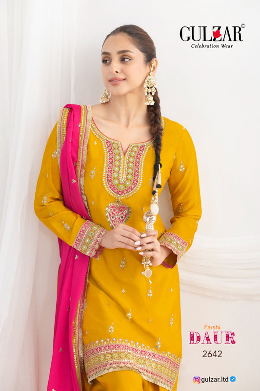 2643 Daur Gulzar Chinon Readymade Suits