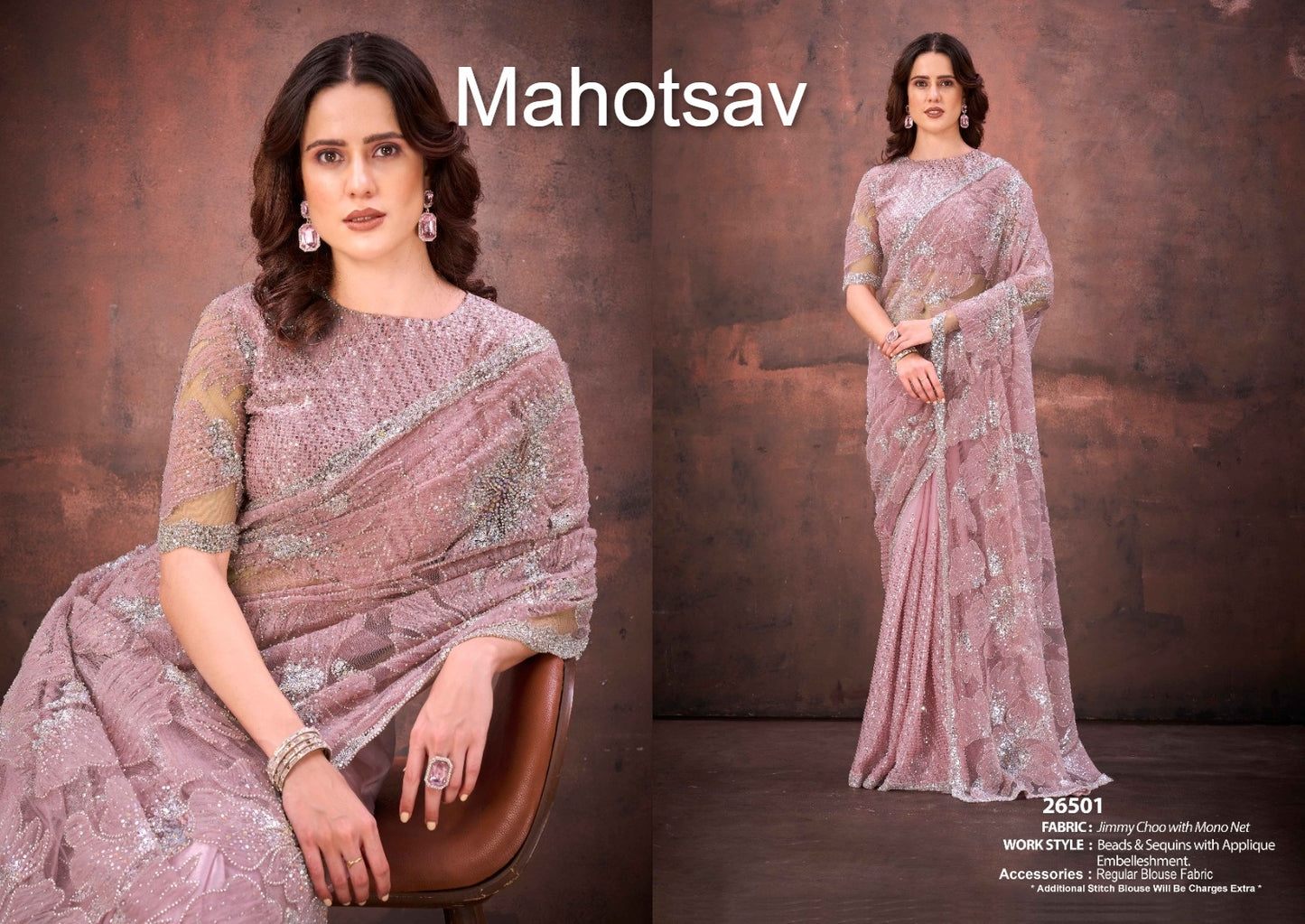 26501 Mohmanthan 26500 Aureliaa Mahotsav Jimmy Choo Sarees