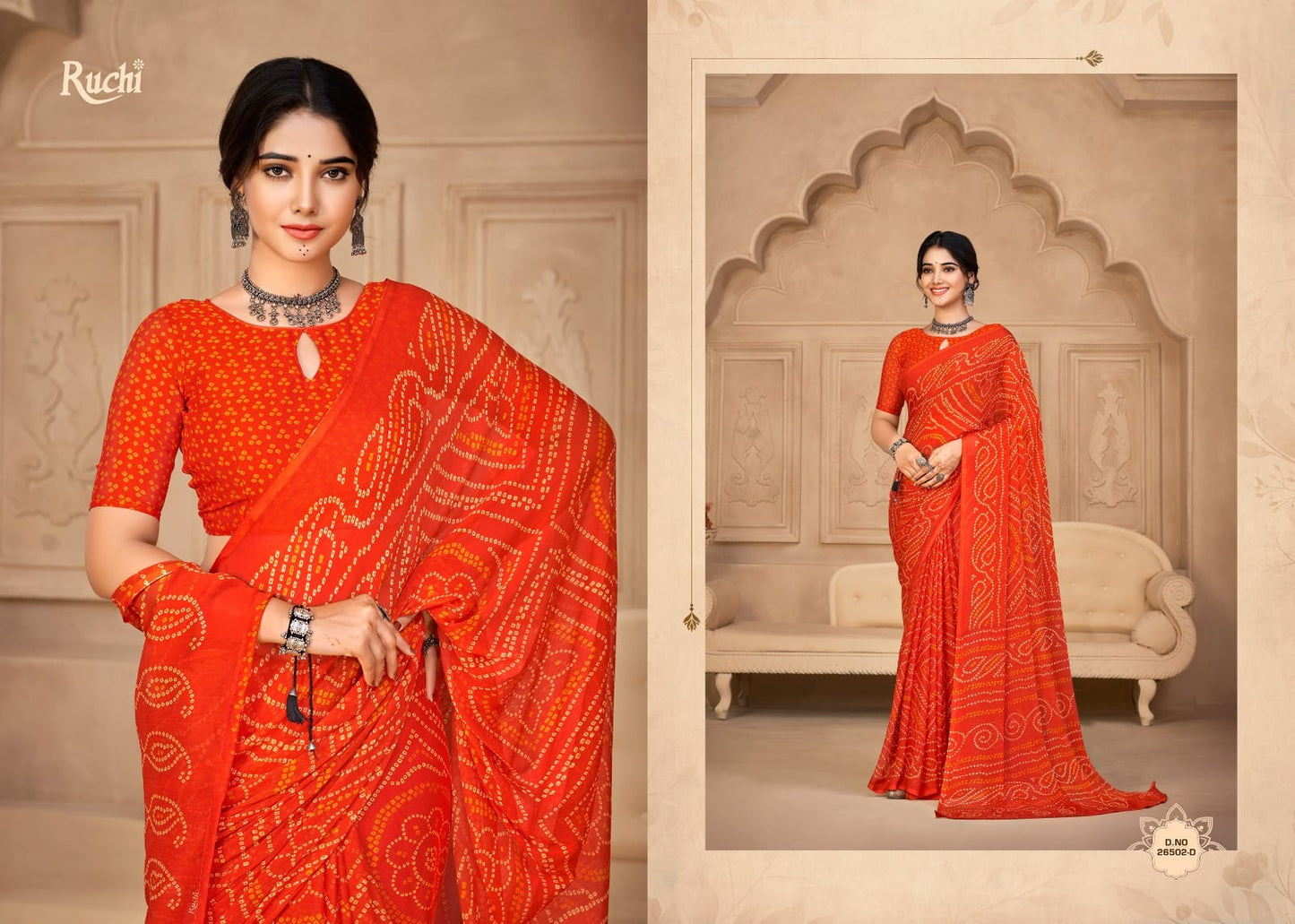 26502D Star Vol 134 Ruchi Chiffon Sarees