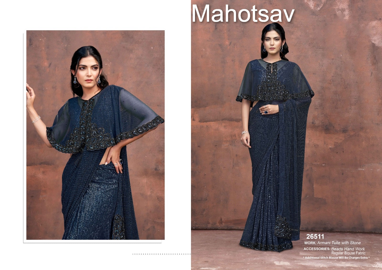 26511 Mohmanthan 26500 Aureliaa Mahotsav Hand Work Sarees