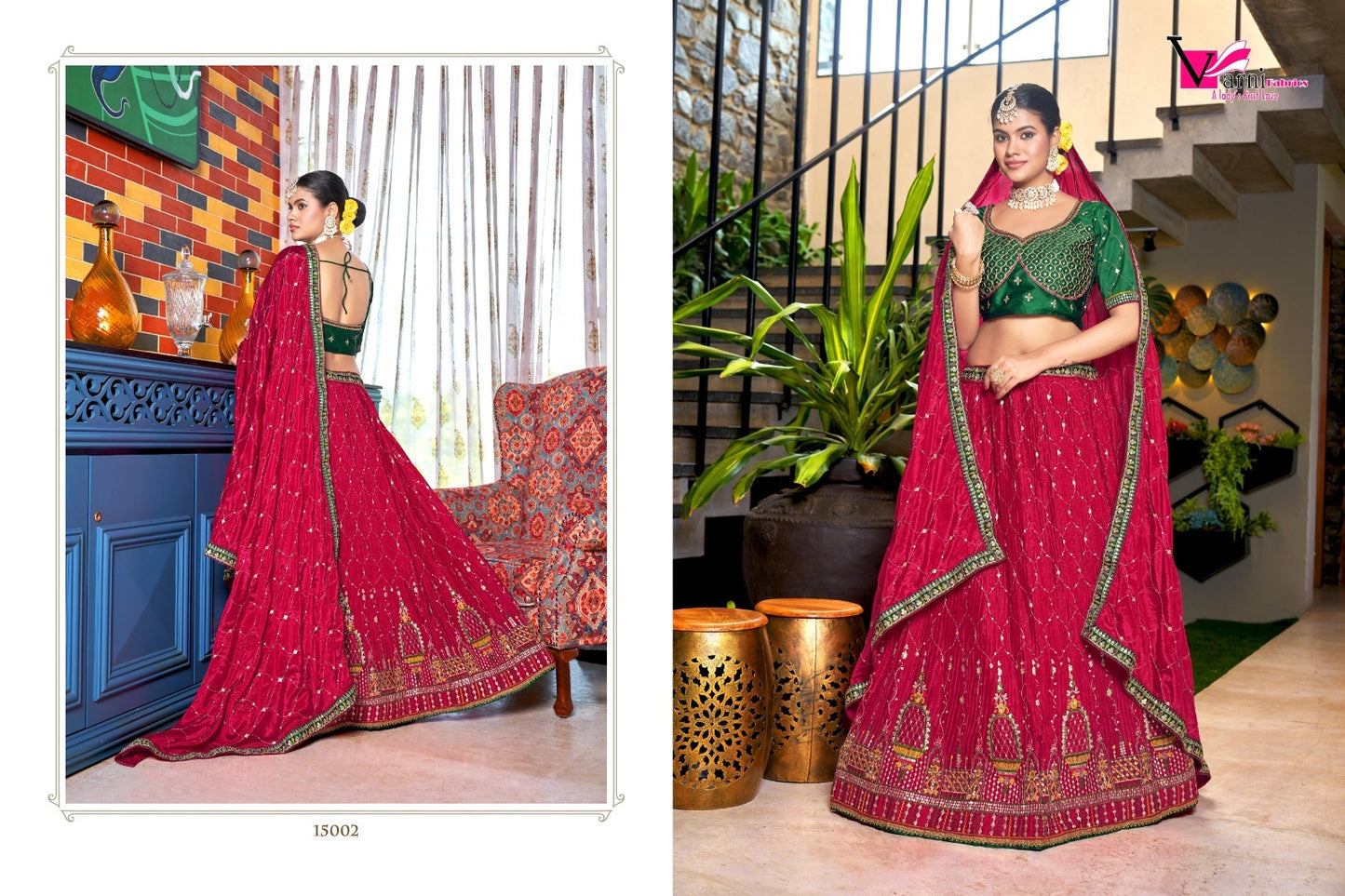 15002 Zeeya Sanskriti Varni Fabrics Lehenga Choli