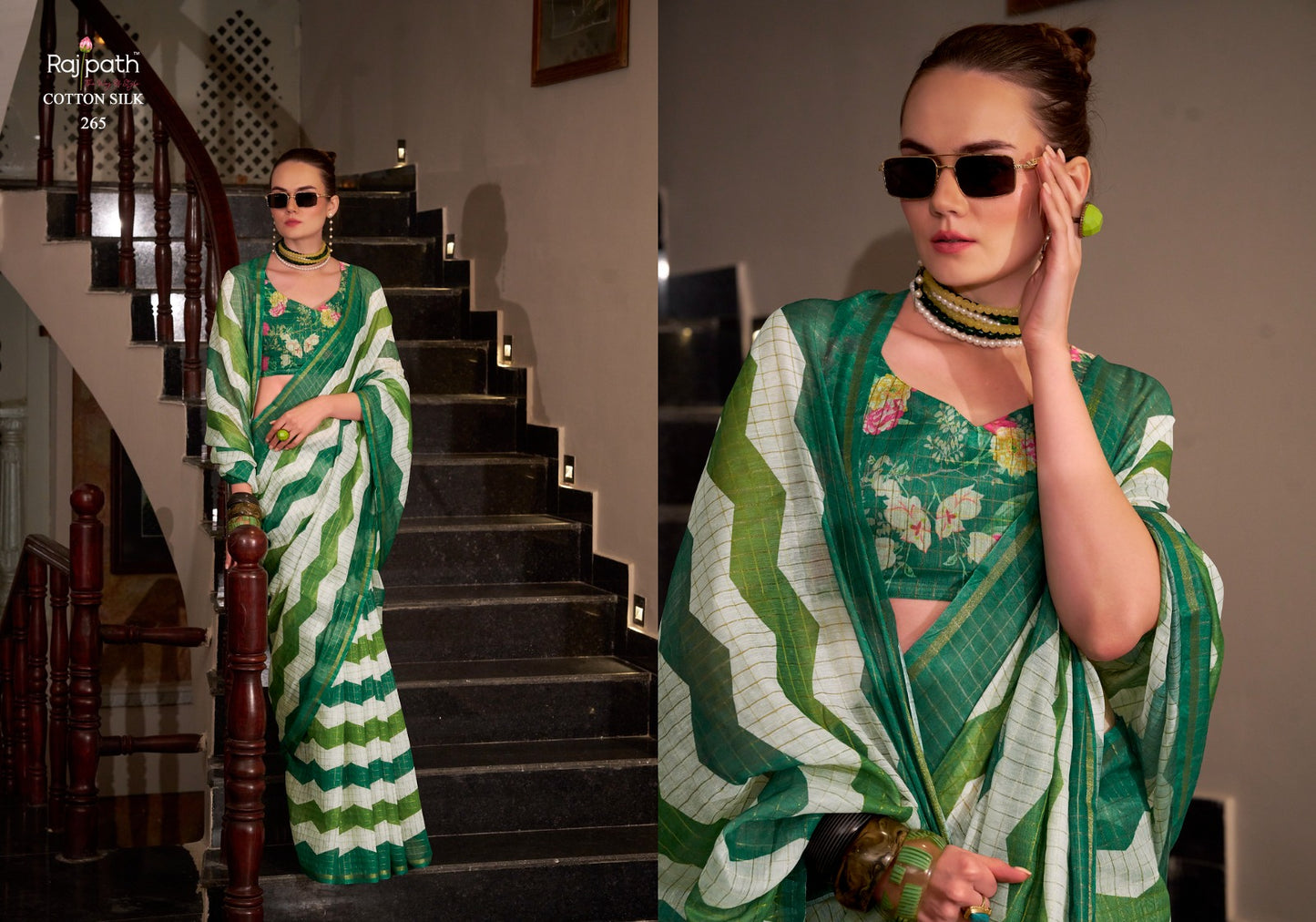 265 Rang De Basanti Rajpath Linen Cotton Sarees