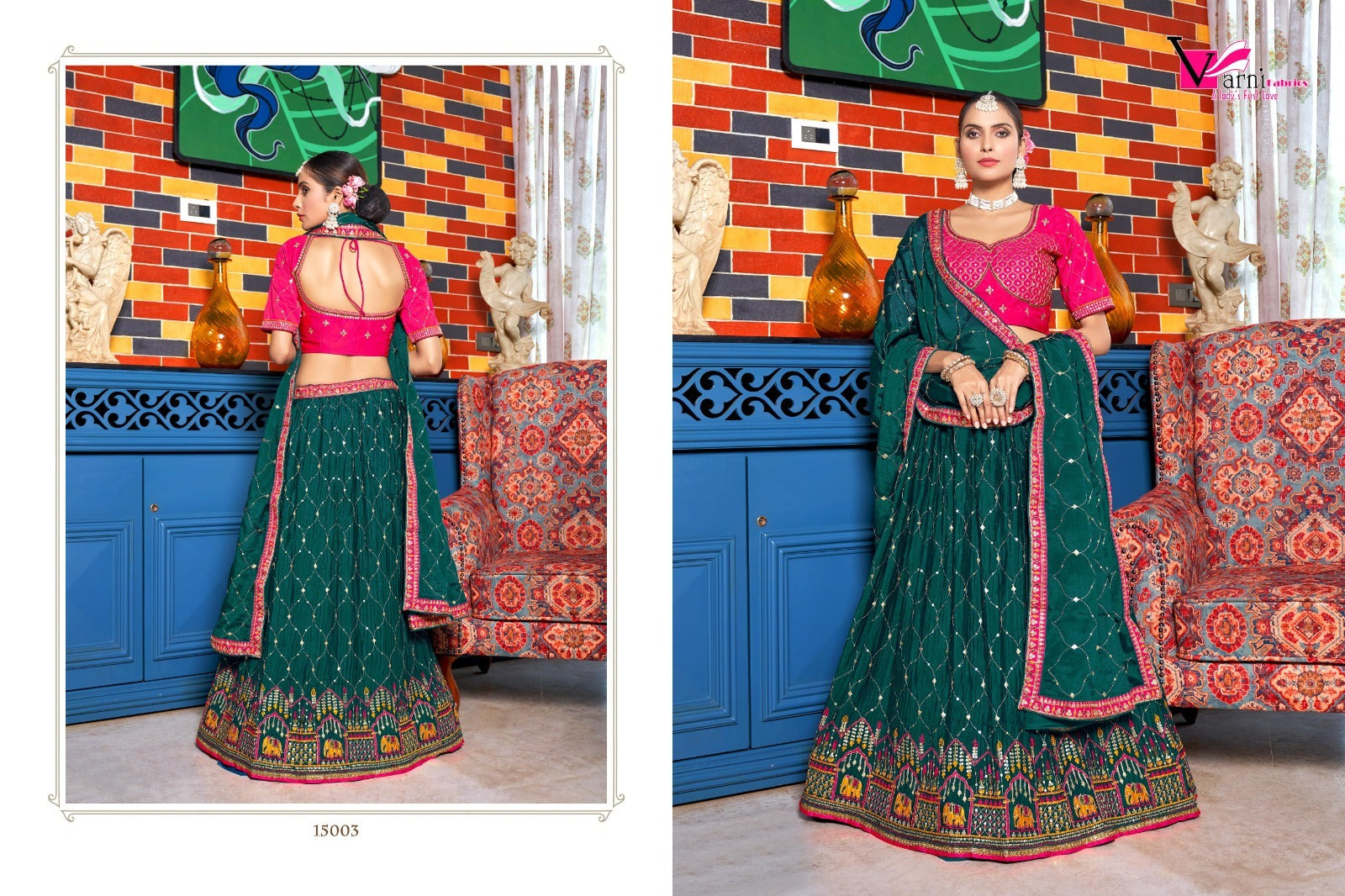 15003 Zeeya Sanskriti Varni Fabrics Lehenga Choli