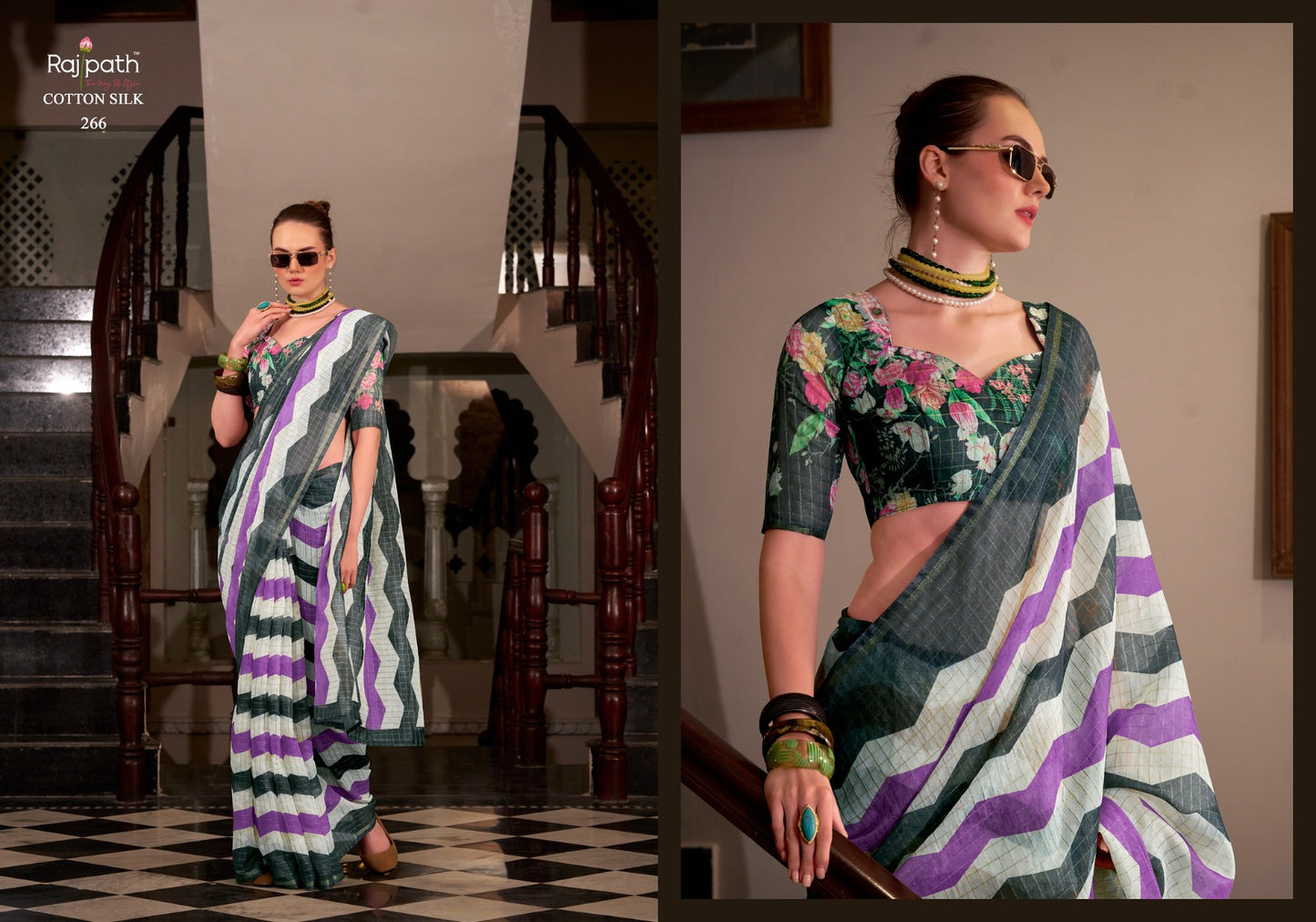 266 Rang De Basanti Rajpath Linen Cotton Sarees