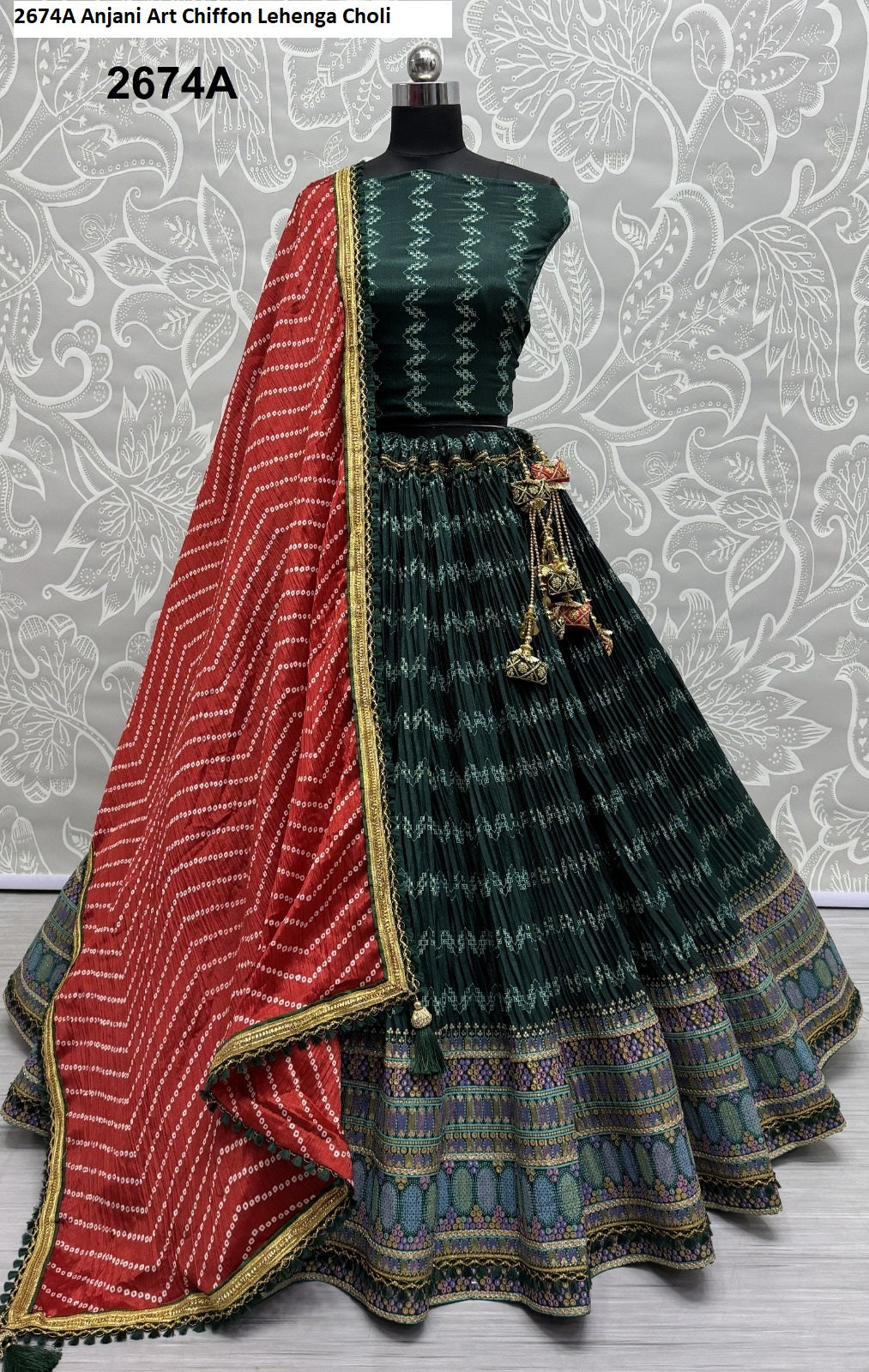 2674A Anjani Art Chiffon Lehenga Choli
