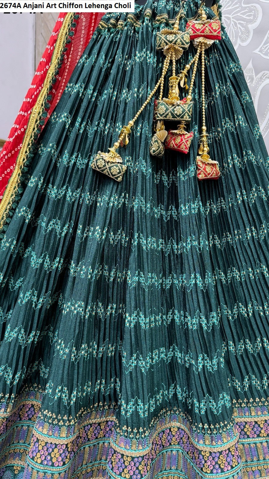 2674A Anjani Art Chiffon Lehenga Choli