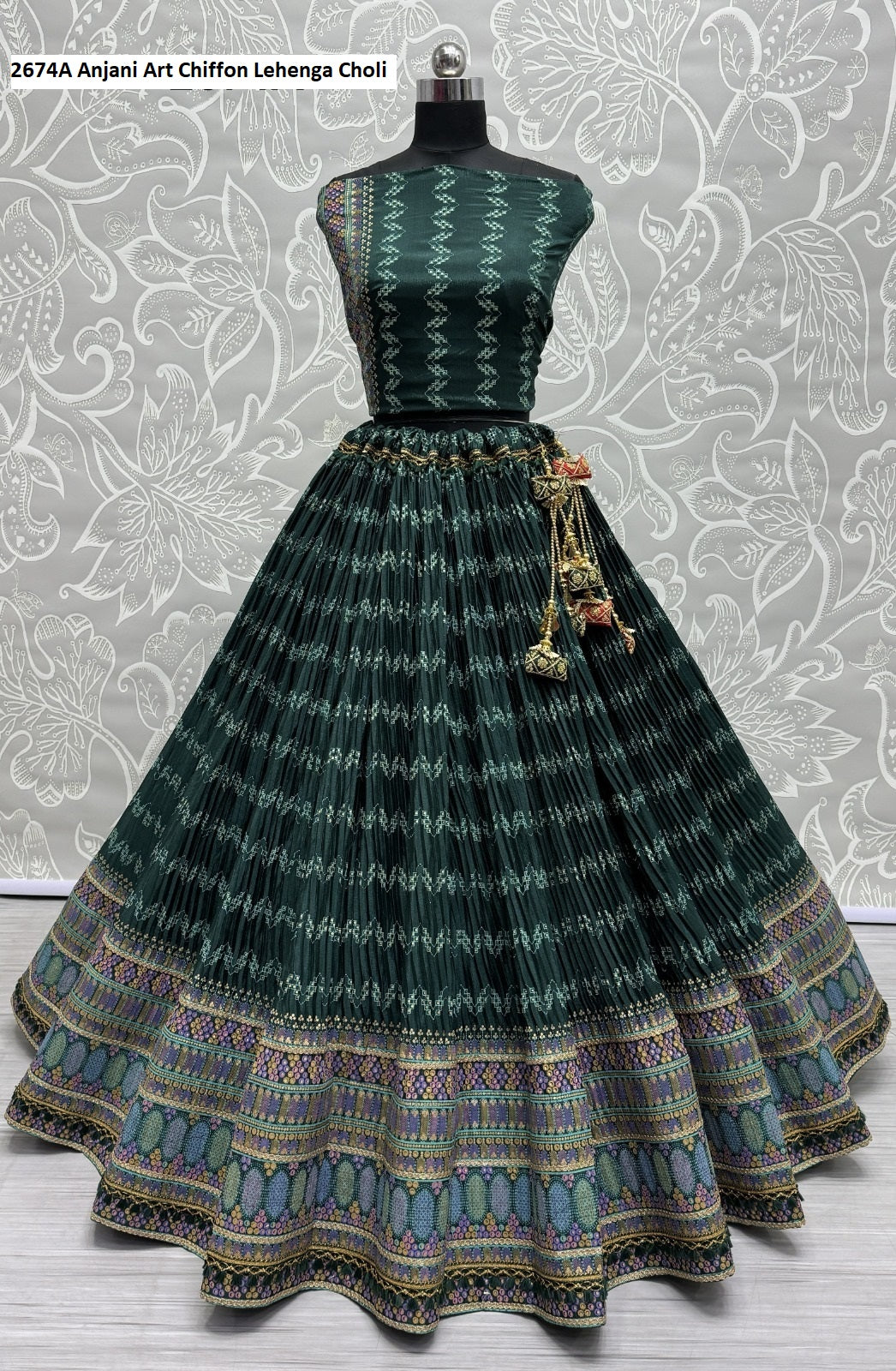 2674A Anjani Art Chiffon Lehenga Choli
