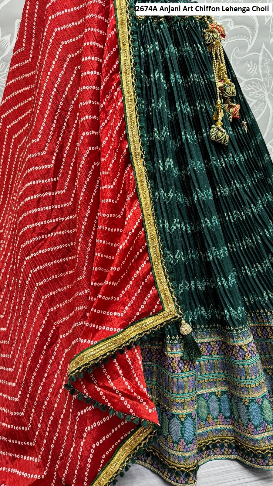 2674A Anjani Art Chiffon Lehenga Choli