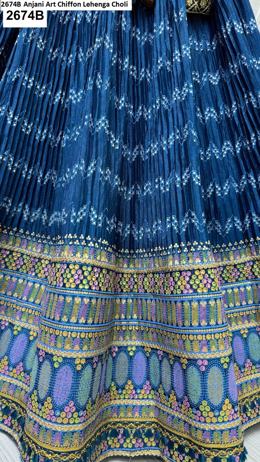 2674B Anjani Art Chiffon Lehenga Choli