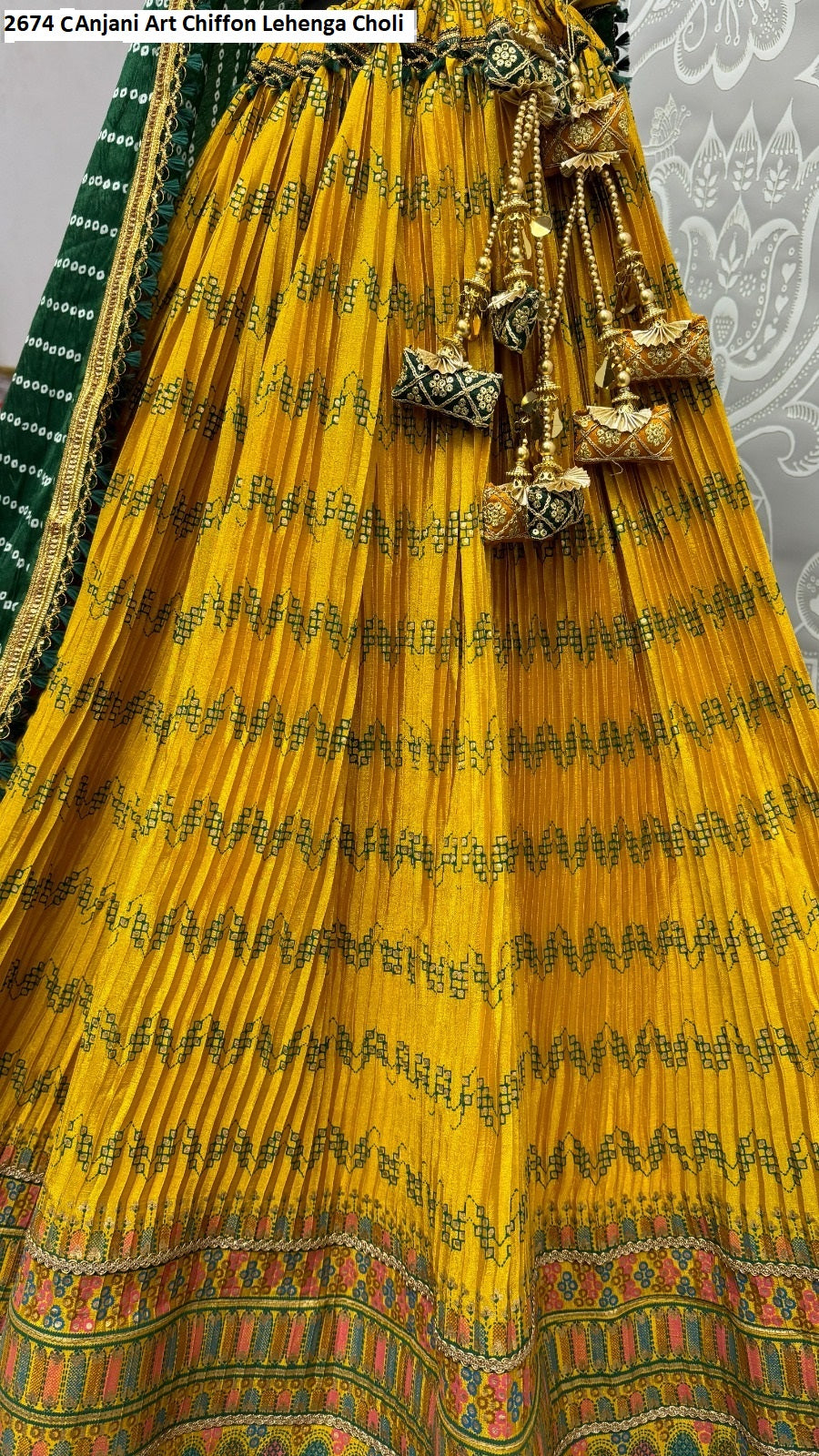 2674C Anjani Art Chiffon Lehenga Choli