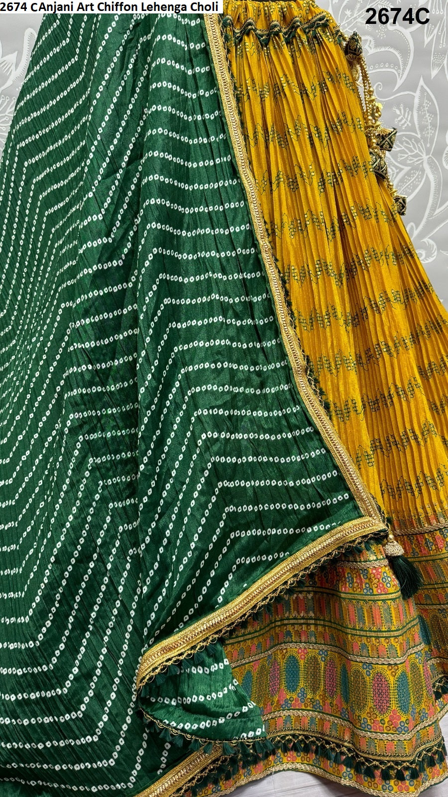 2674C Anjani Art Chiffon Lehenga Choli