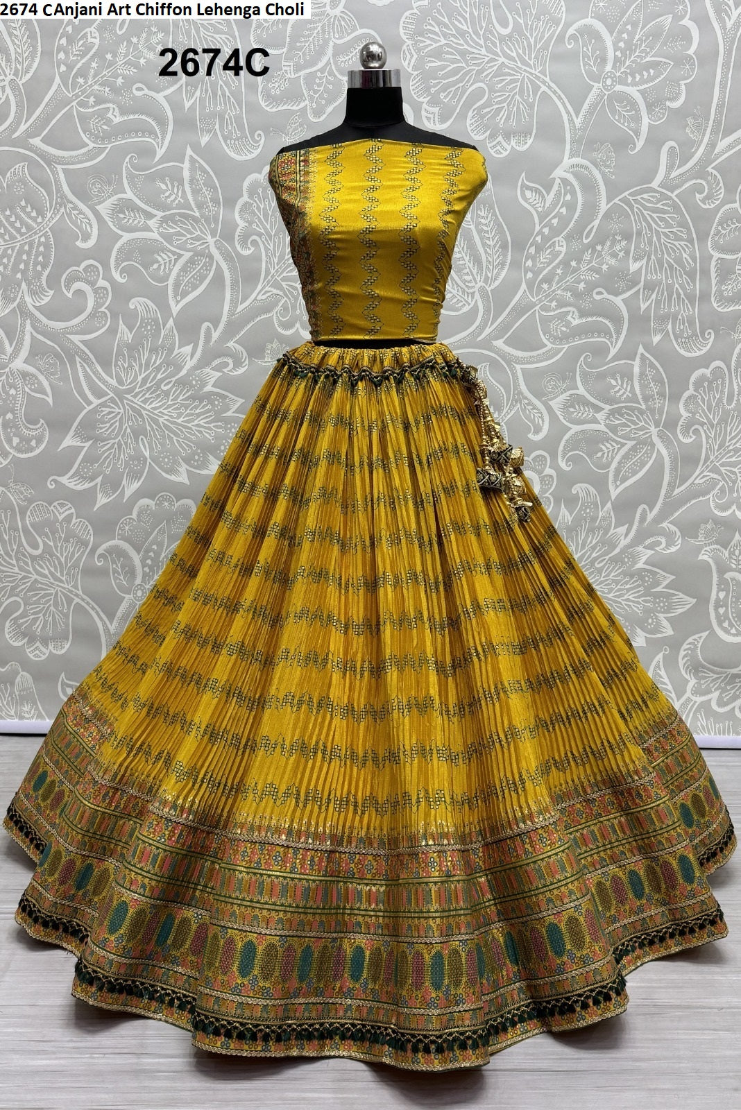 2674C Anjani Art Chiffon Lehenga Choli